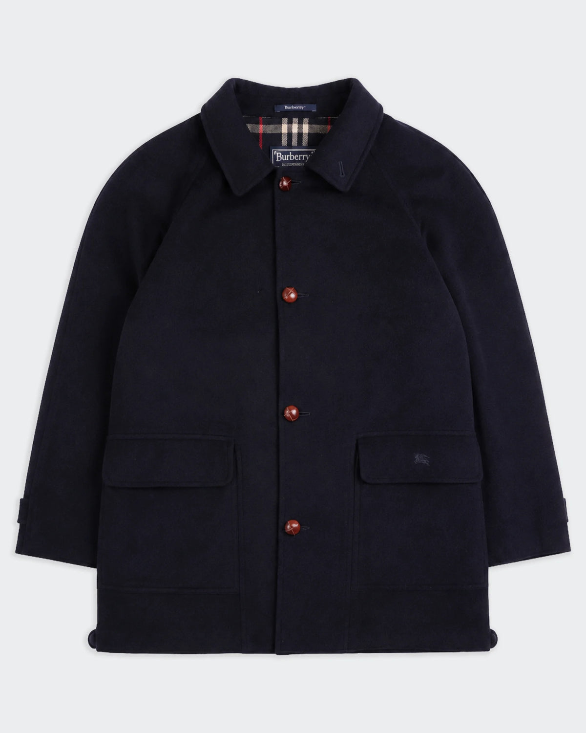 Burberry Marineblau Woll-Car-Coat - L