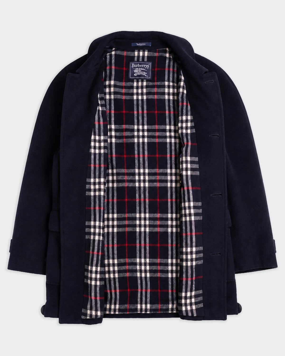 Burberry Marineblau Woll-Car-Coat - L