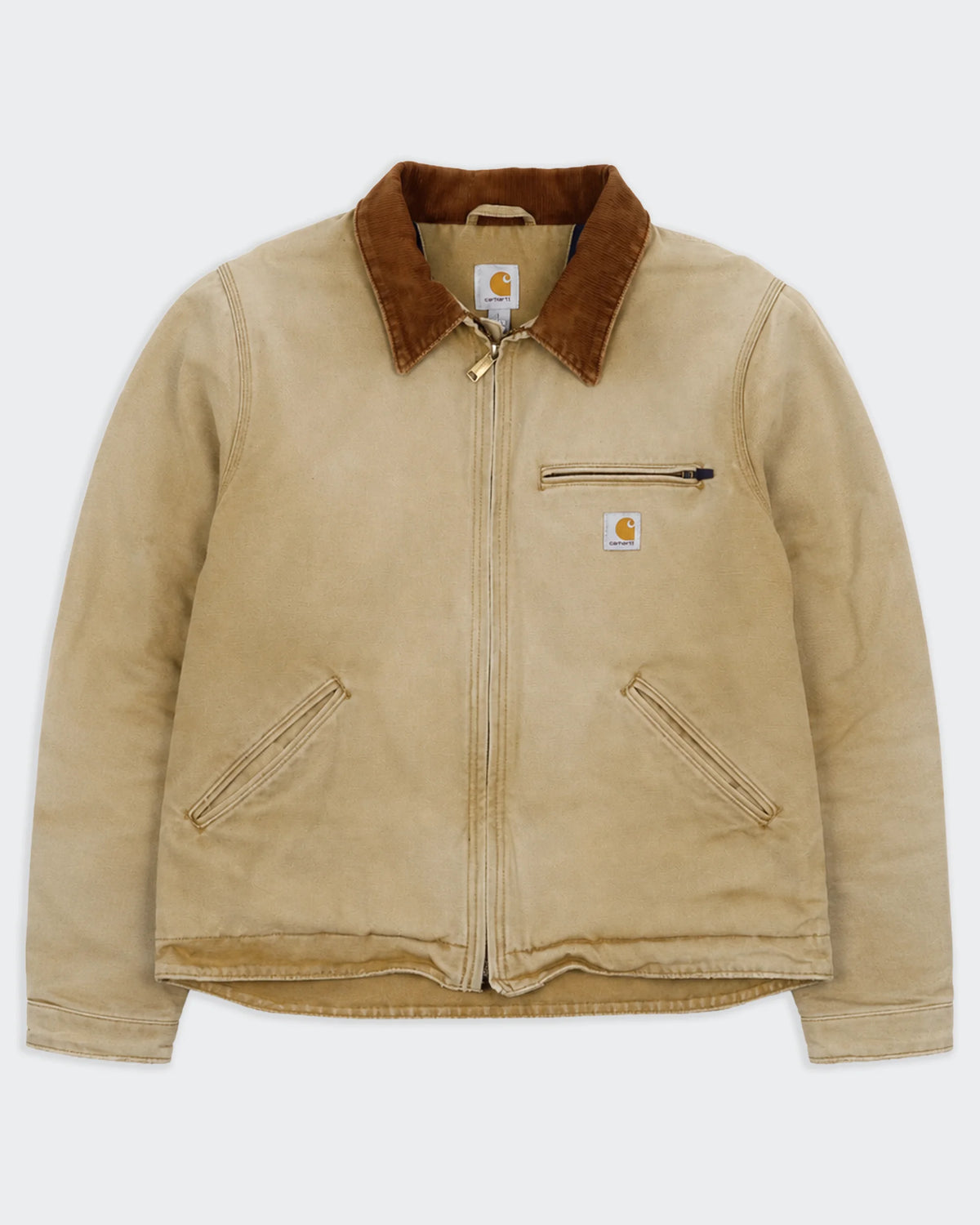 Carhartt Detroit Jacket en Toile Vintage Beige - L