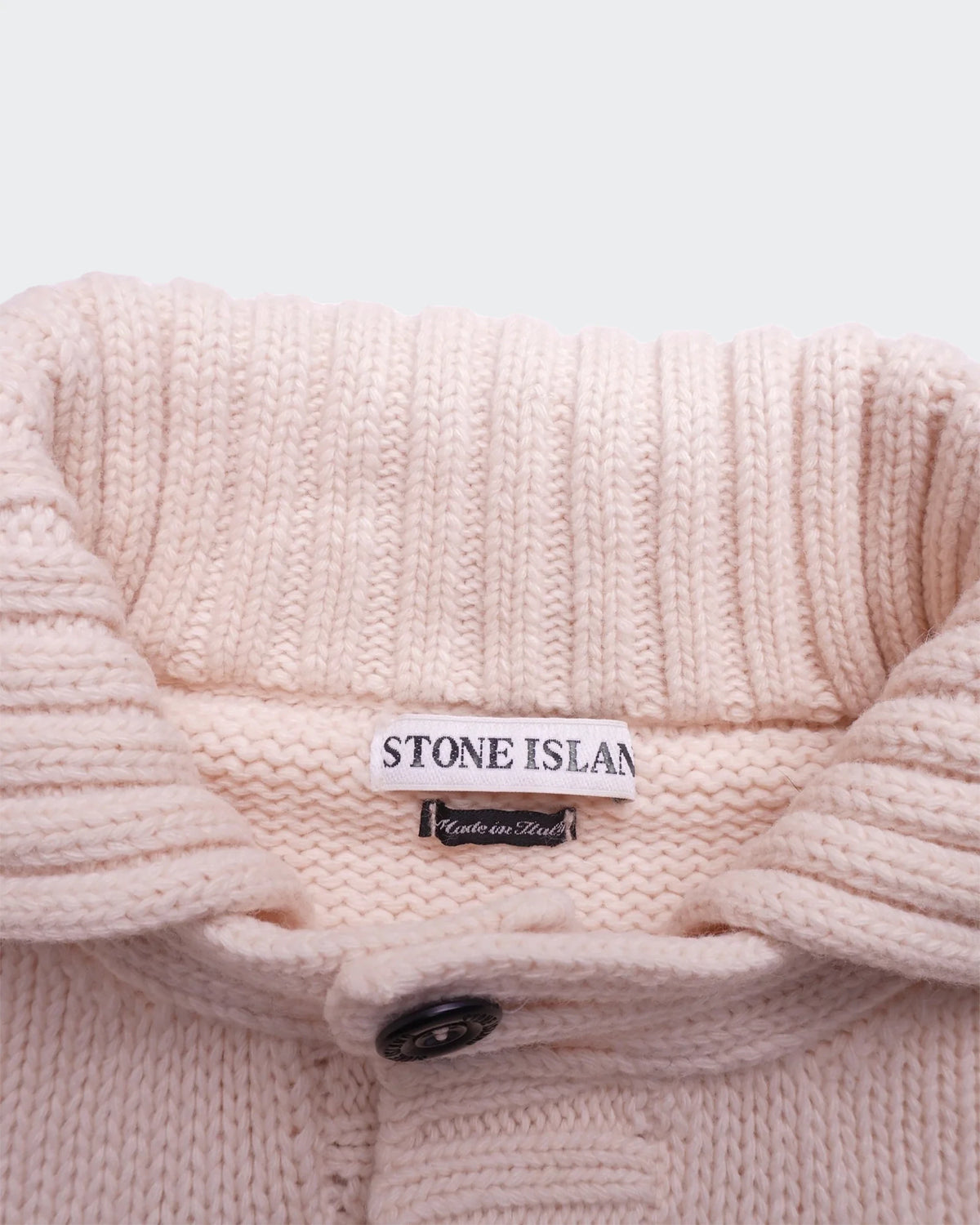 Stone Island Polo de Punto Blanco - L