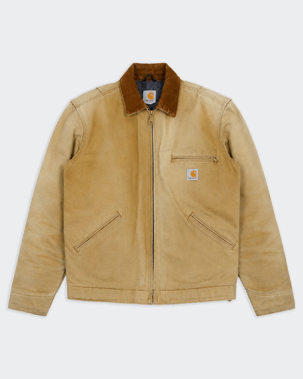 Carhartt Detroit Jacket in Tela Vintage Marrone - S