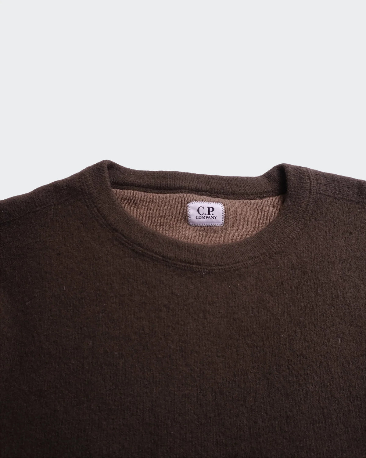 C.P. Company Maglione Girocollo Marrone in Lana - S