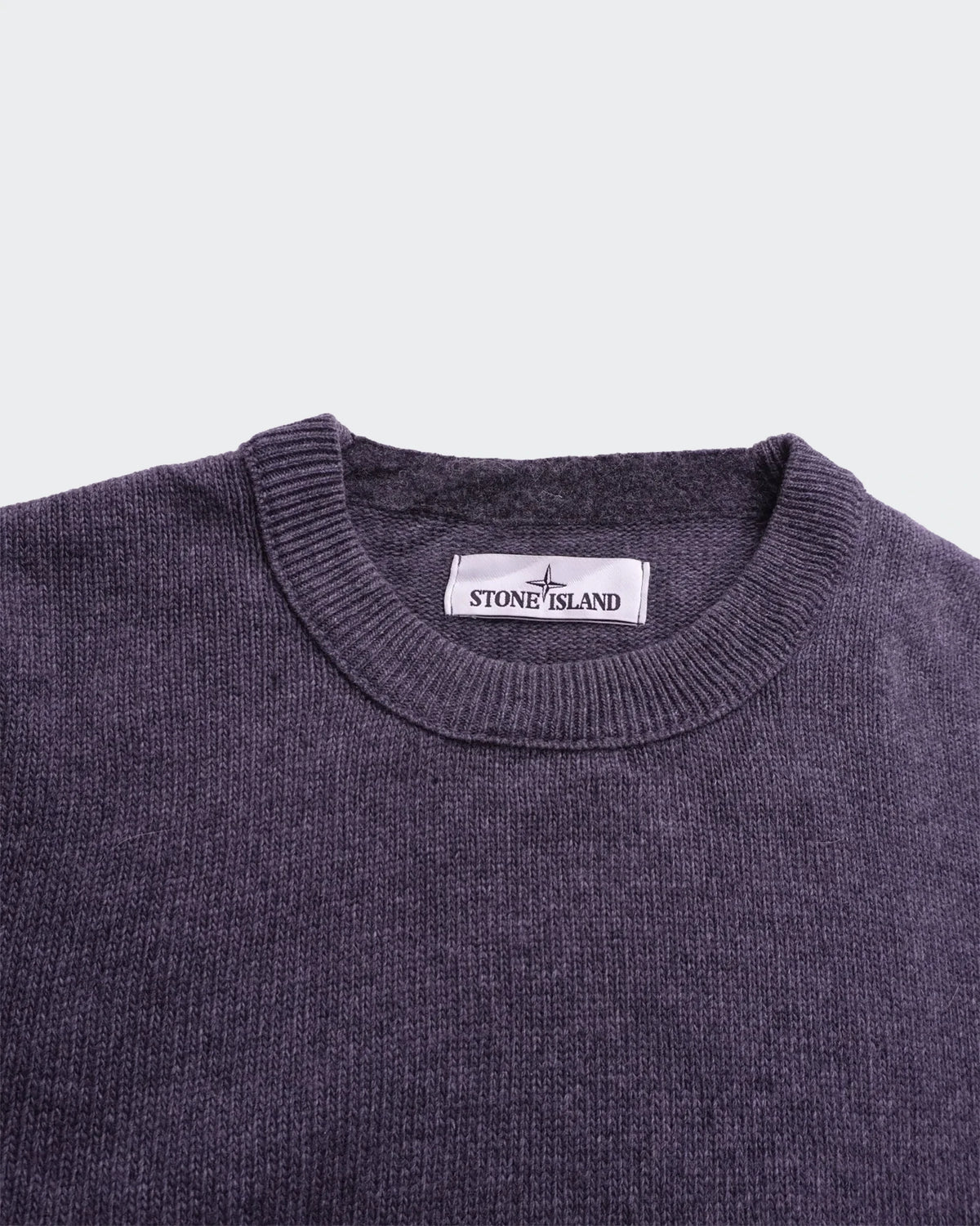 Stone Island Grauer Rundhalspullover aus Wolle - S