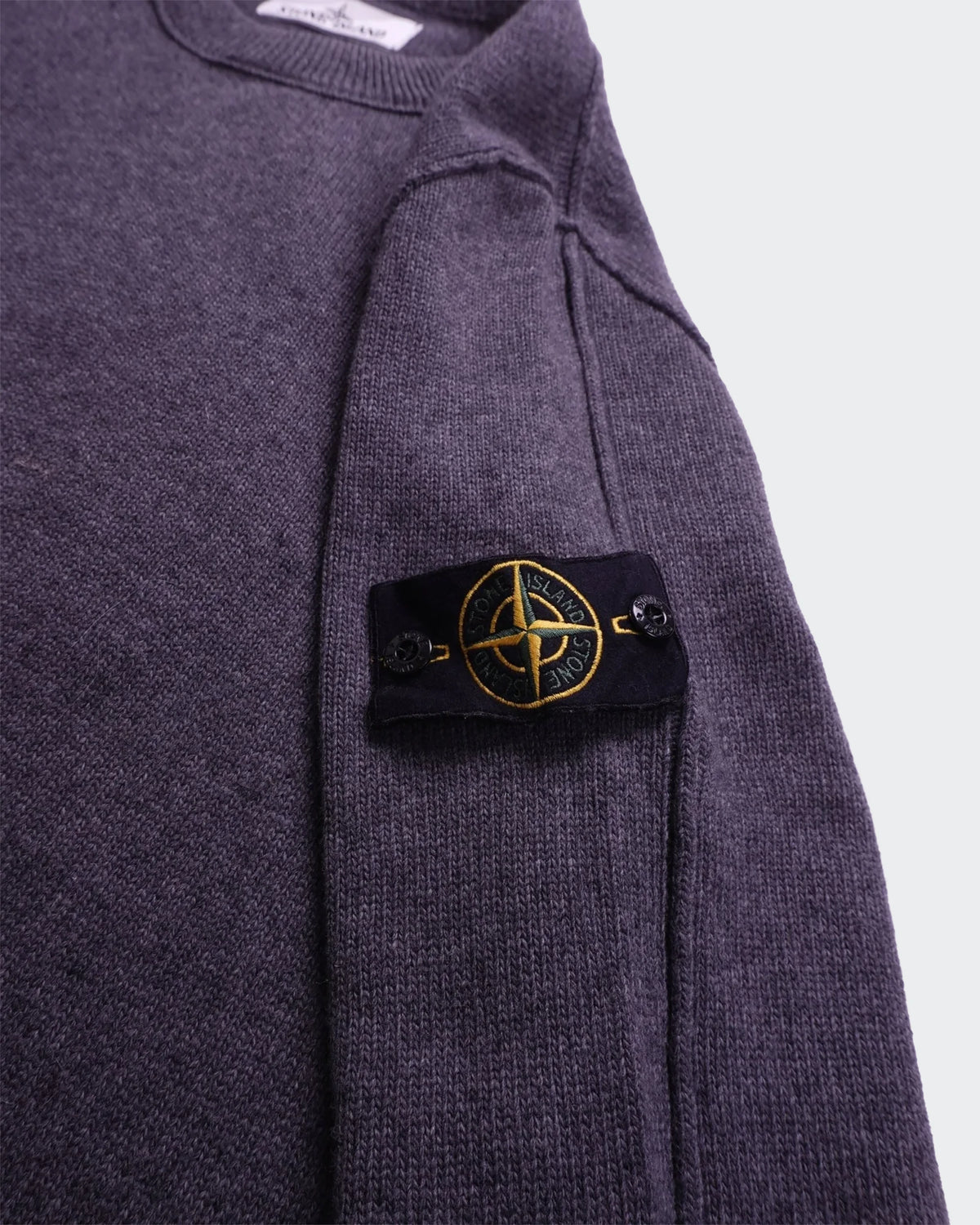 Stone Island Grauer Rundhalspullover aus Wolle - S