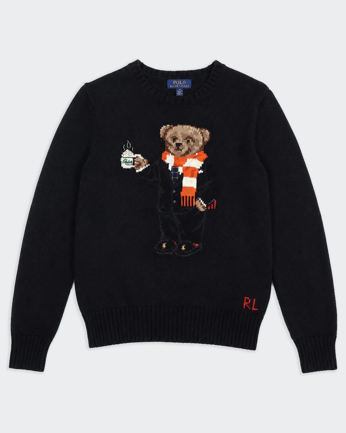 Ralph Lauren Pull Col Rond Noir - XS