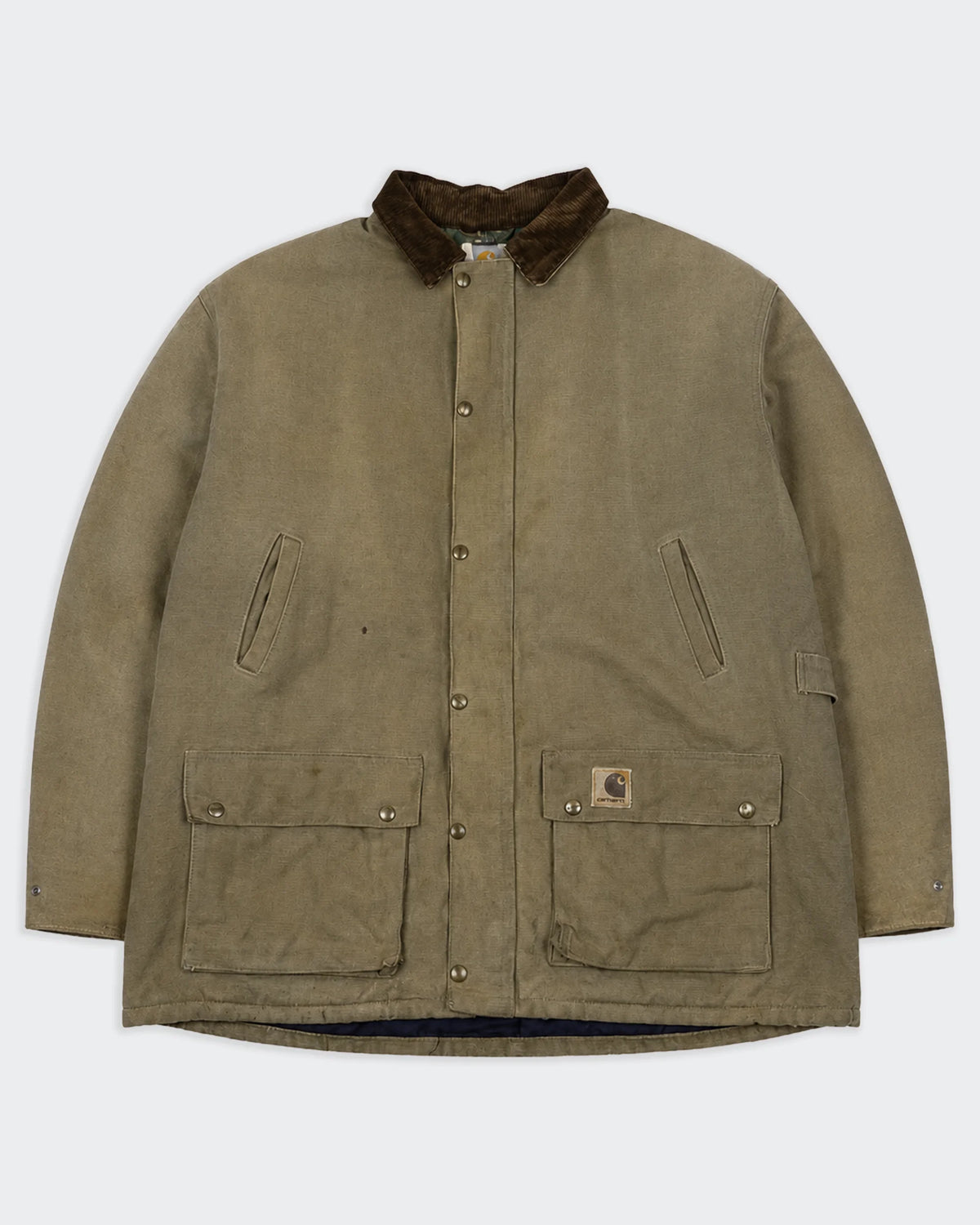 Carhartt Duster Jacket in Tela Vintage Marrone - XL