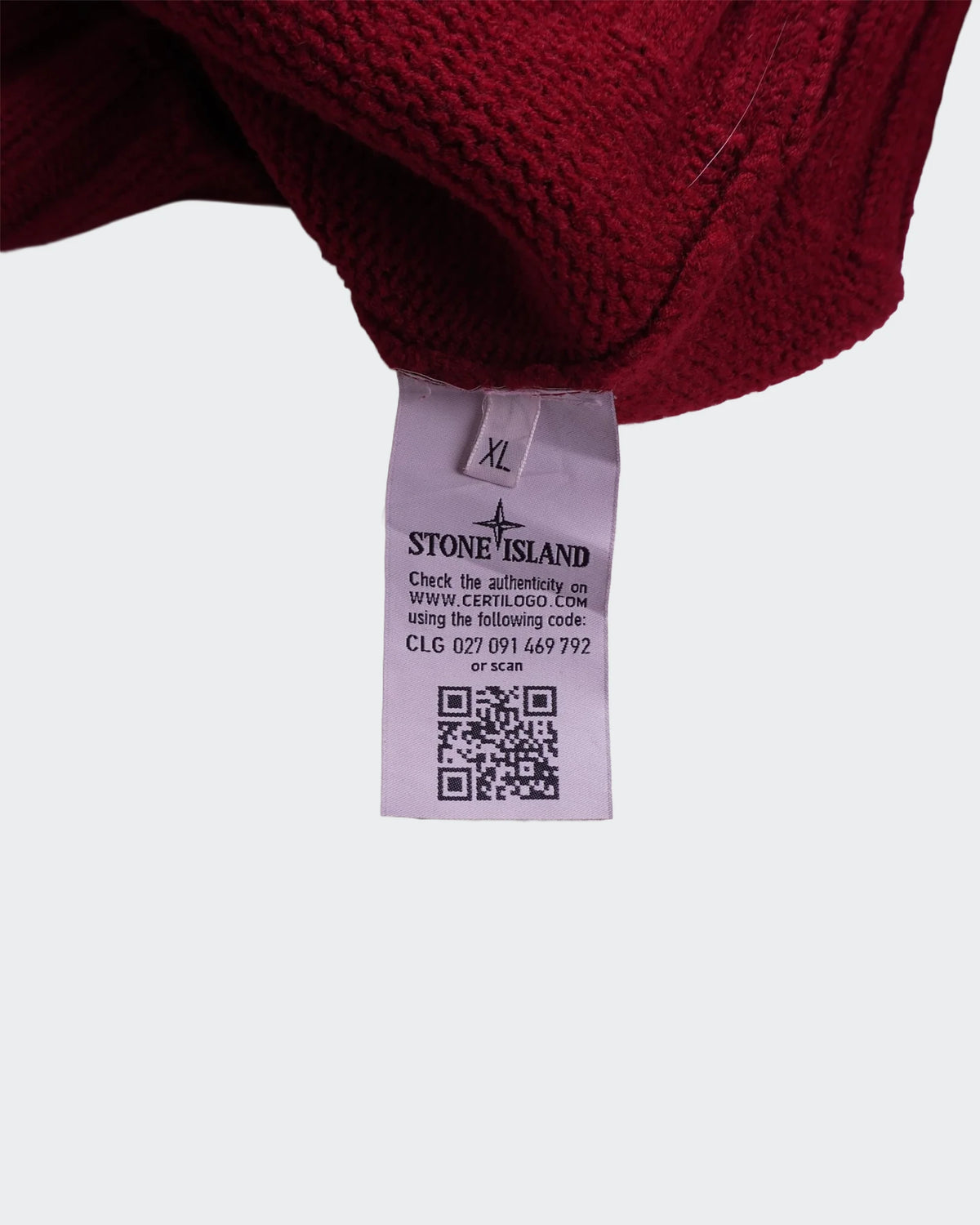 Stone Island Pull Col Rond Laine Rouge - XL