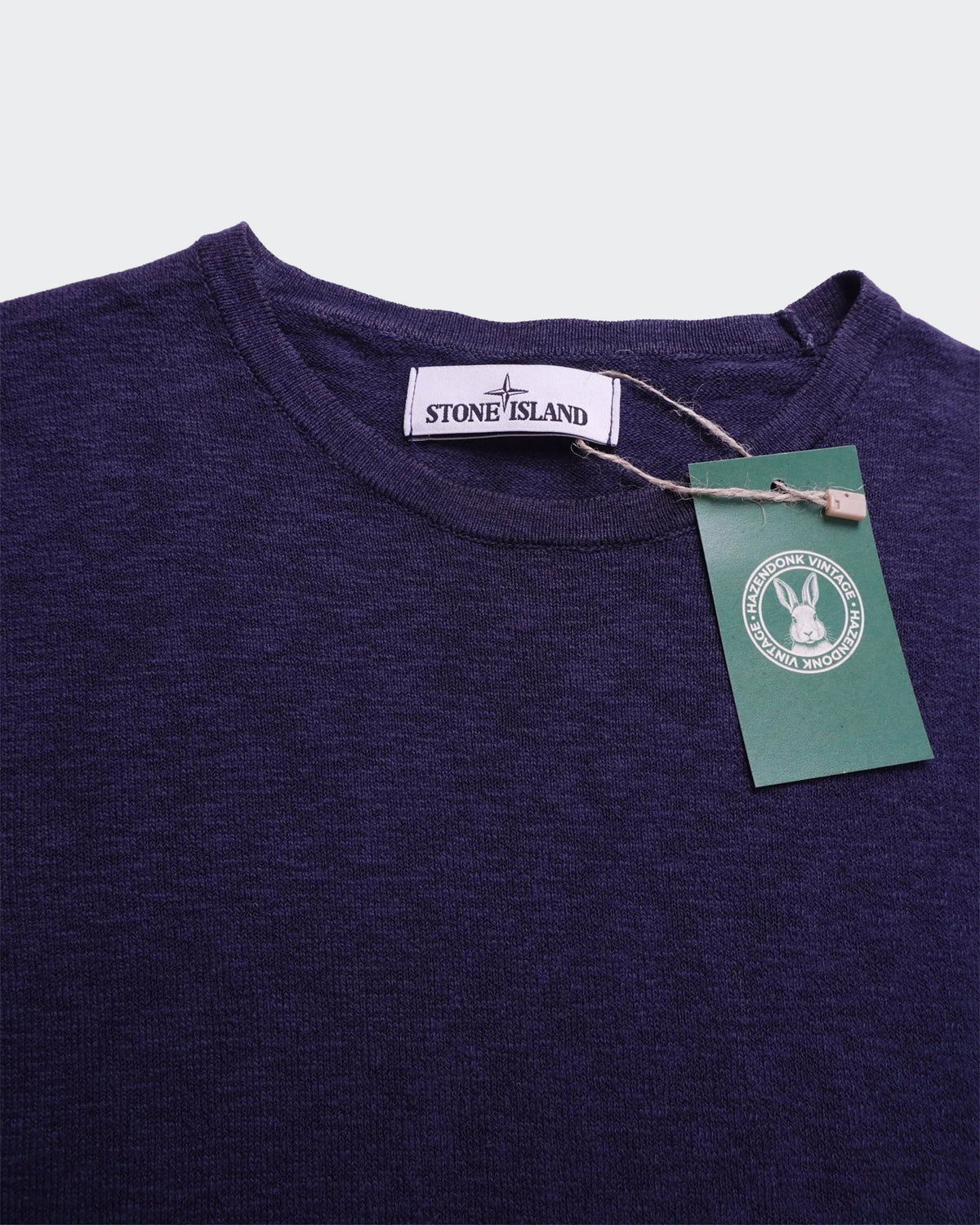 Stone Island Pull Col Rond Bleu Marine - S