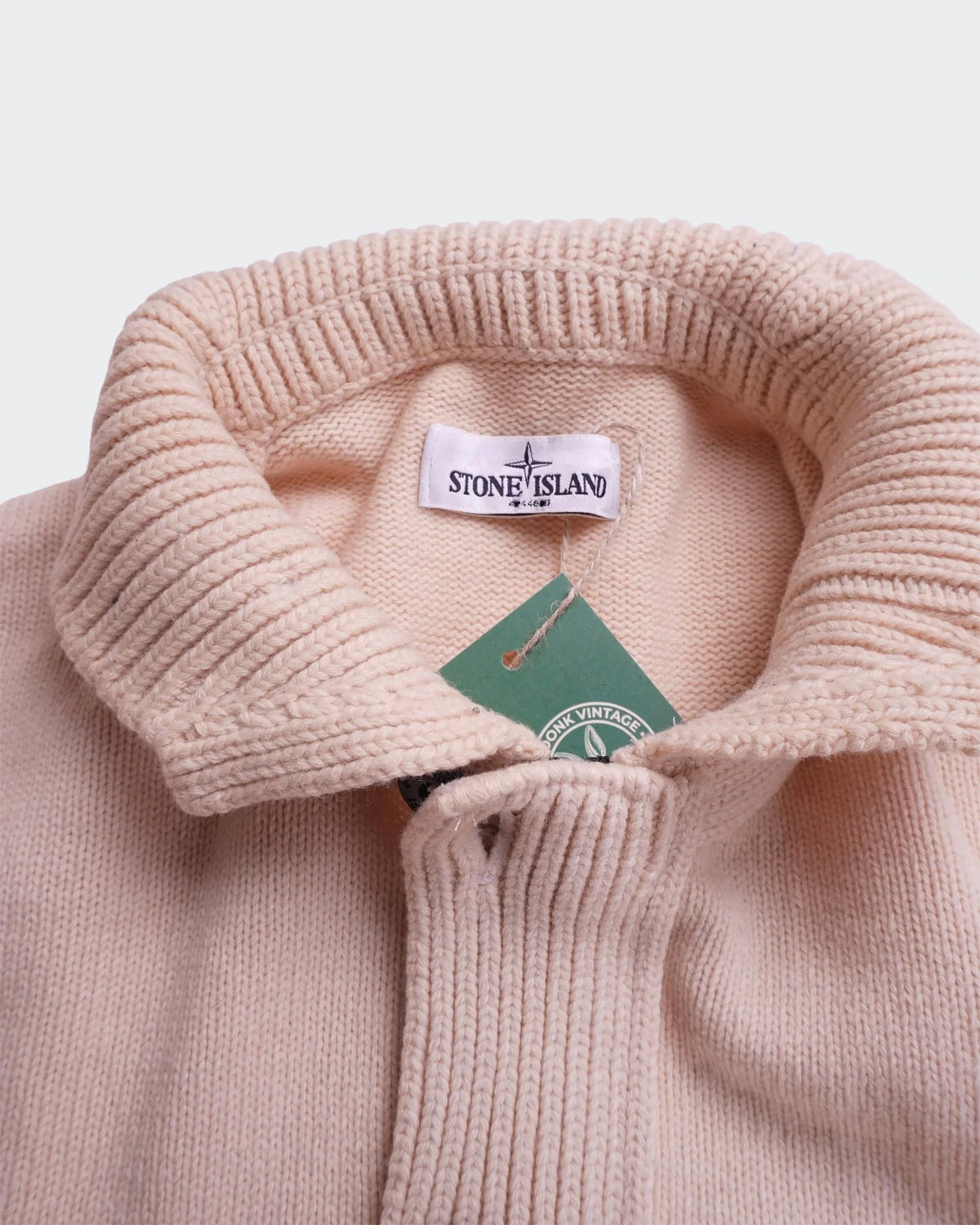 Stone Island Beige Wolle Strickjacke mit Reißverschluss - XL