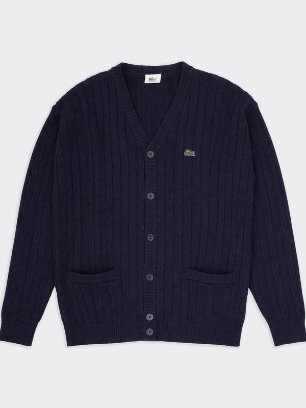 Lacoste Navy Button Cardigan - L