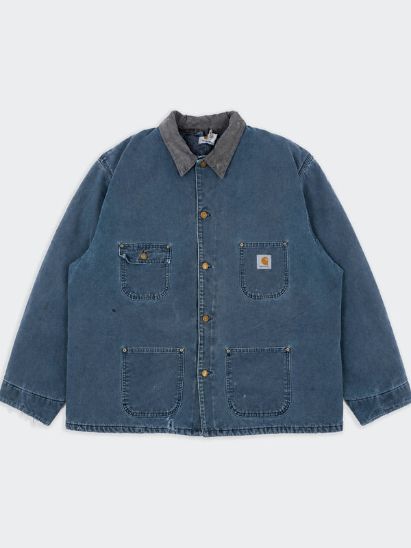 Carhartt Chore Coat de Lona Vintage Azul - XXL