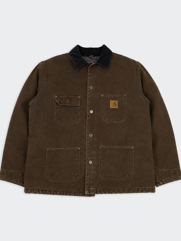 Carhartt Chore Coat de Lona Vintage Marrón - XXL