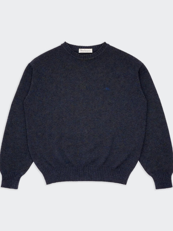 Burberry Pull Col Rond Bleu - XL