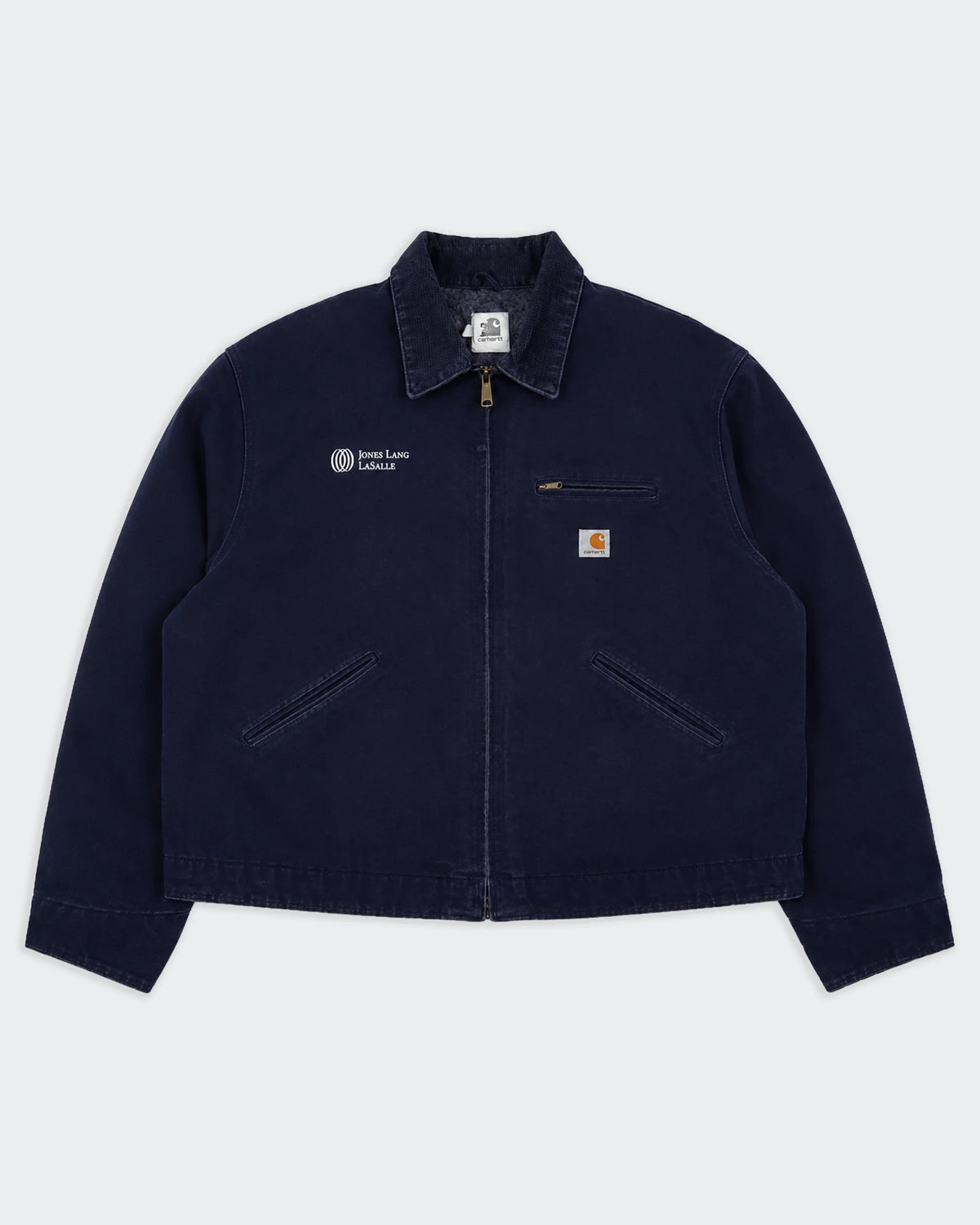 Carhartt Detroit Jacket in Tela Vintage Blu Navy - L