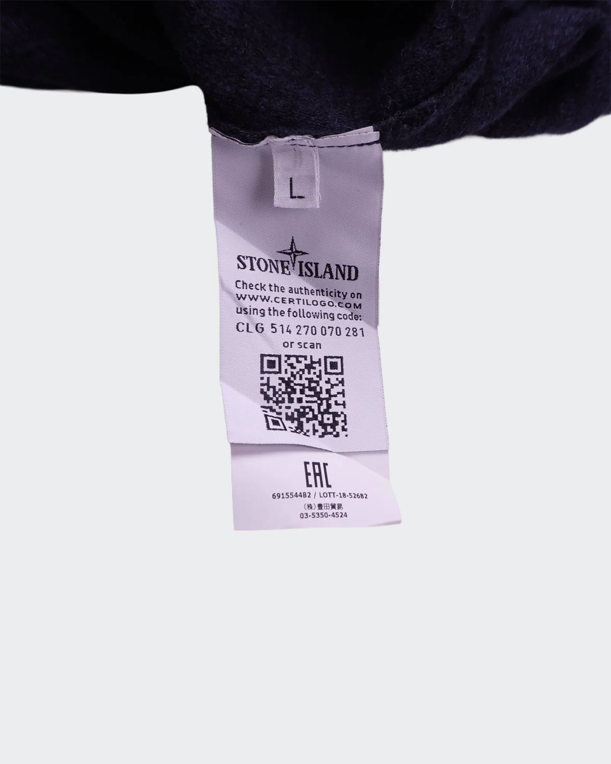 Stone Island Katoenen trui met ronde hals Marineblauw - L