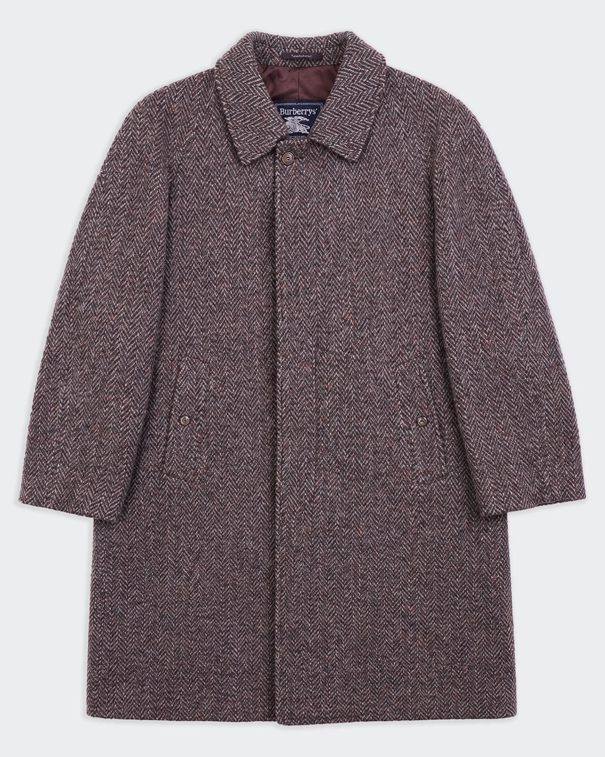 Burberry Grey Tweed Overcoat - XL