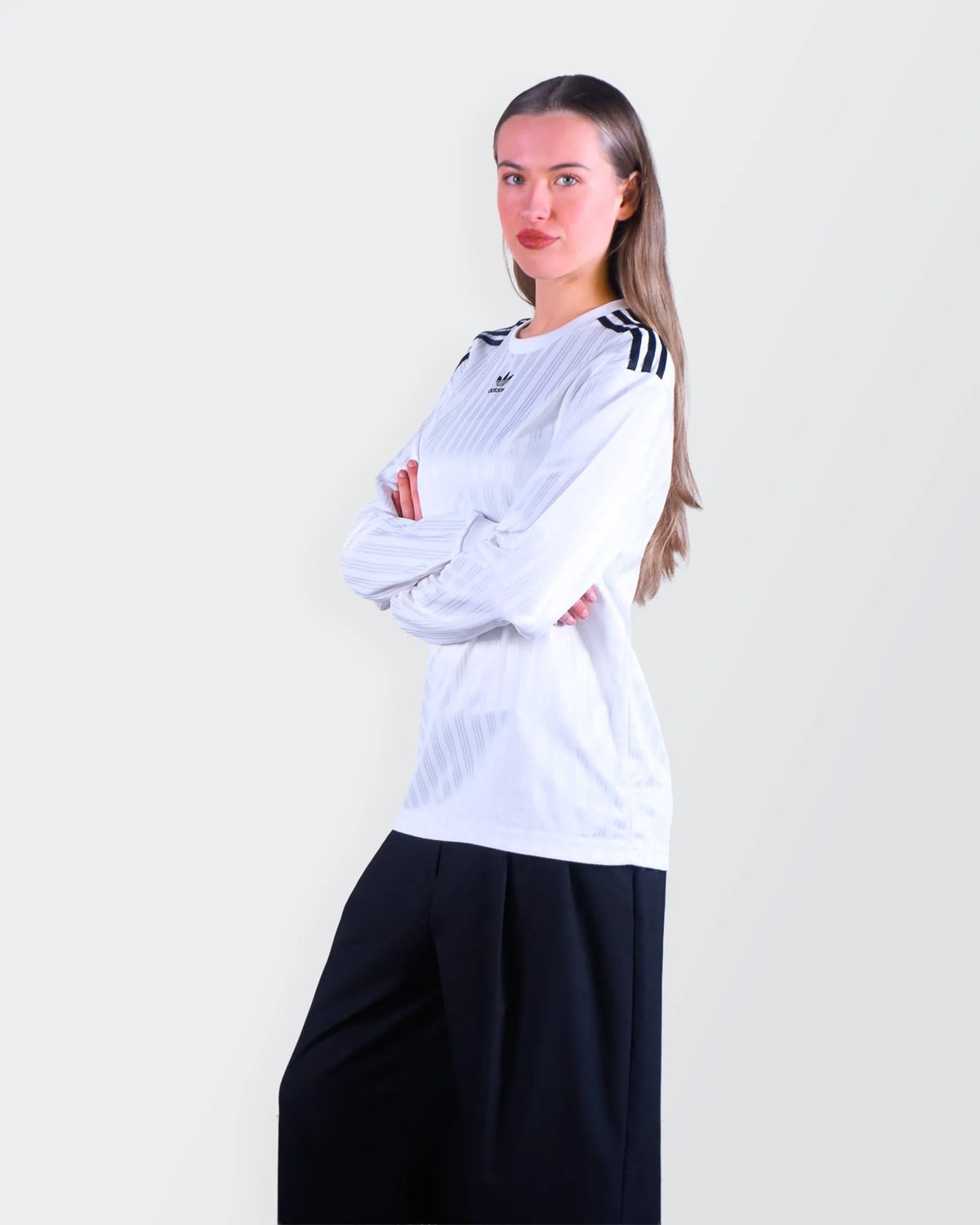 Adidas White Long Sleeve T-shirt - M