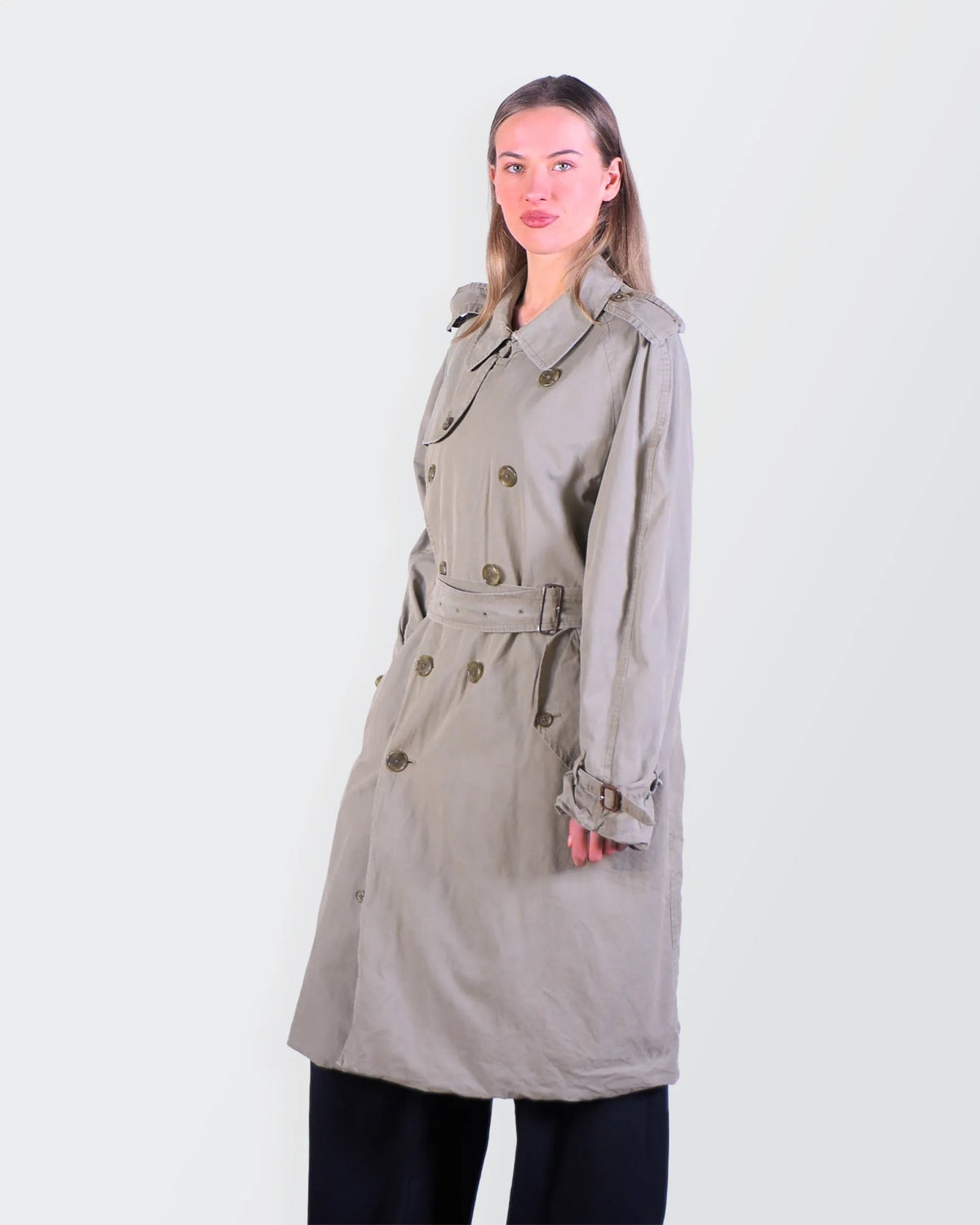 Burberry 1970's Beige Cotton Trenchcoat - L
