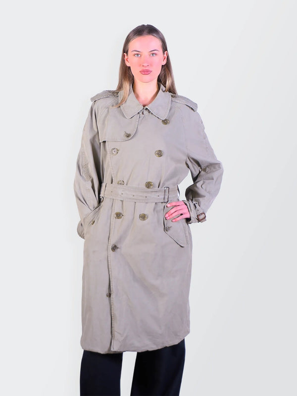Burberry 1970's Beige Cotton Trenchcoat - L