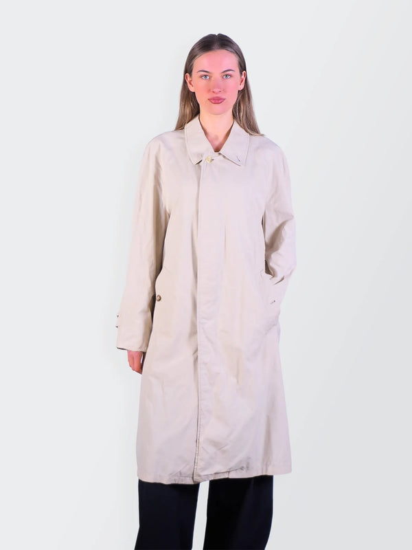 Burberry 1980's Beige Cotton Trenchcoat - M