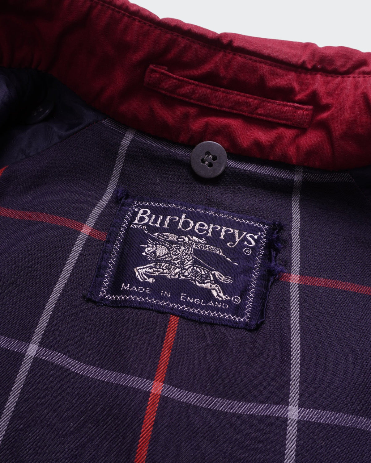 Burberry 1980's Red Cotton Single - breasted Trenchcoat - S