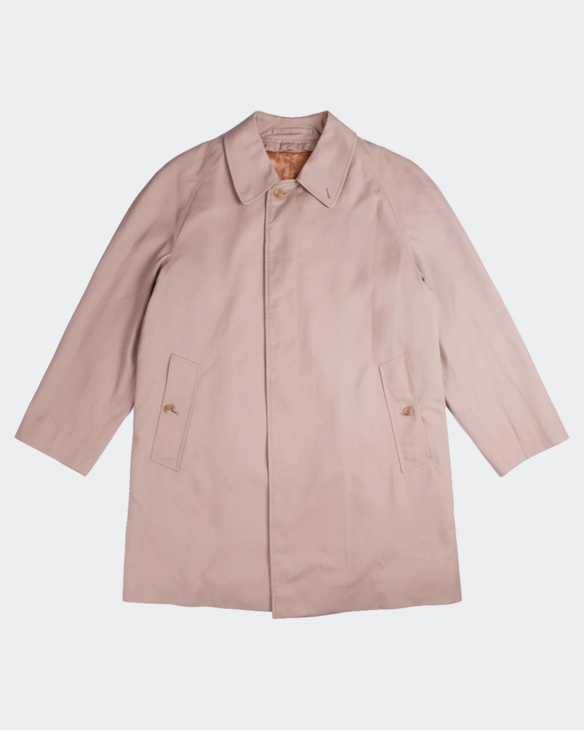 Burberry 1990's Beige Cotton Car Coat - L