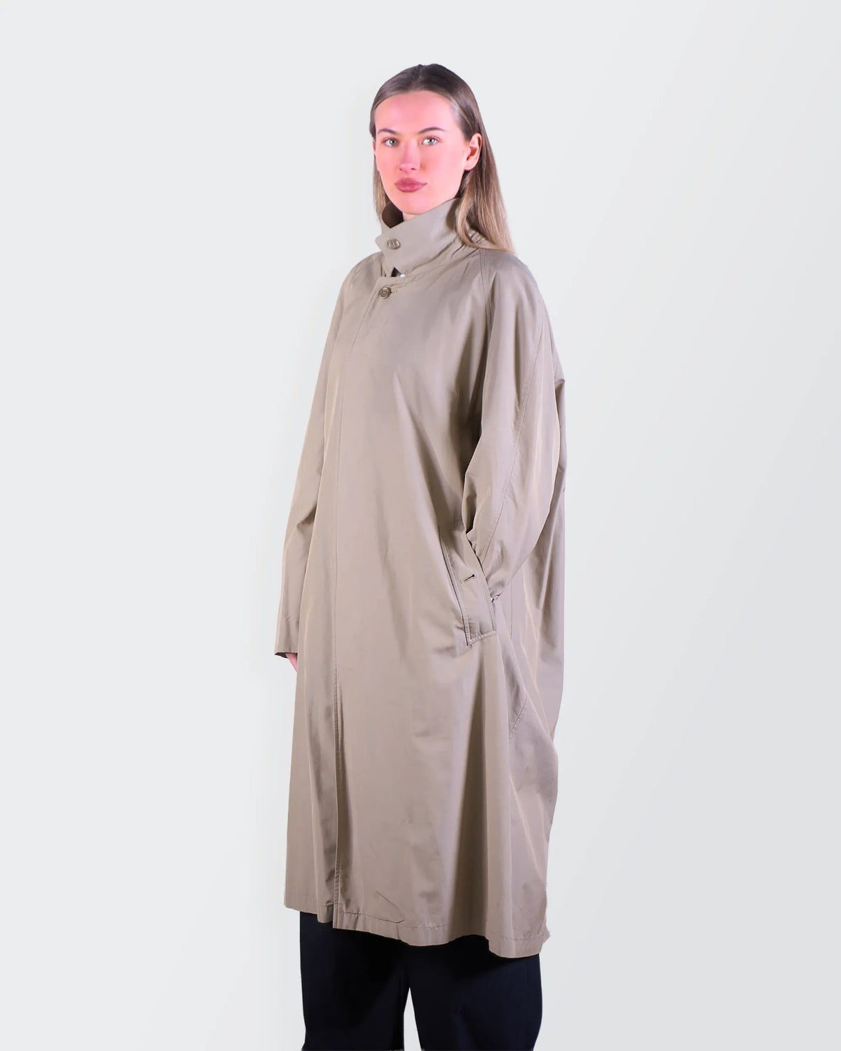 Burberry 1990's Beige Cotton Trenchcoat - L