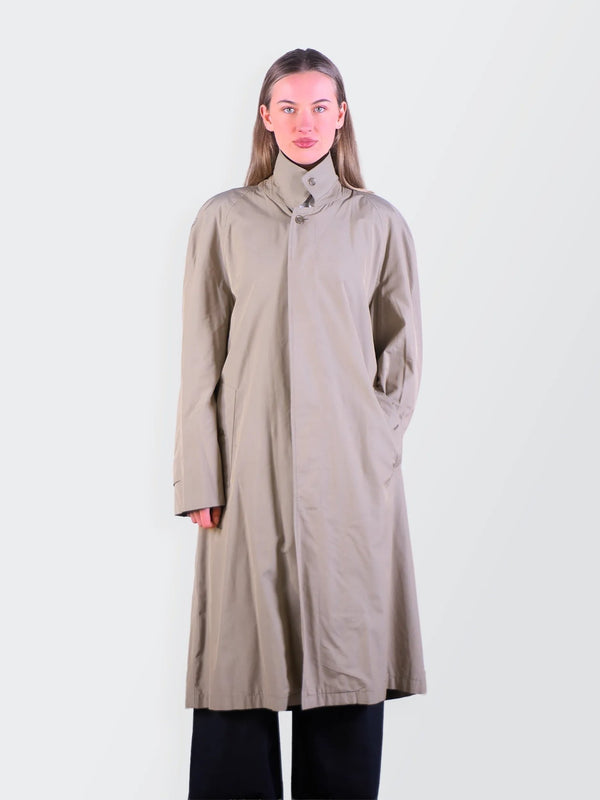 Burberry 1990's Beige Cotton Trenchcoat - L