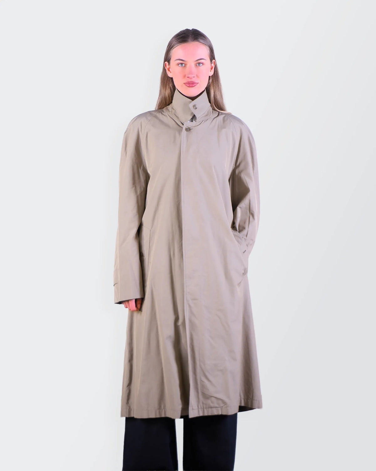 Burberry 1990's Beige Cotton Trenchcoat - L