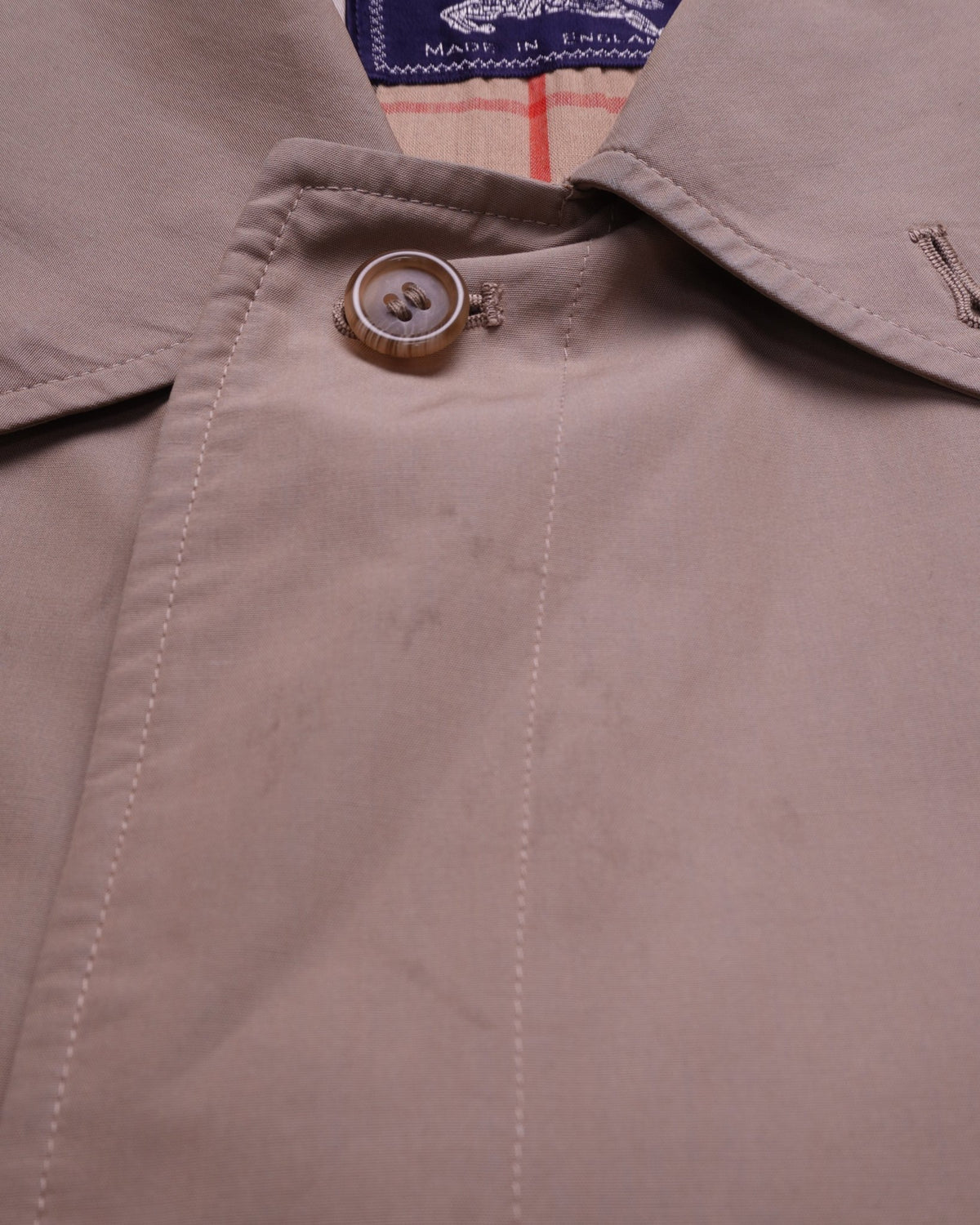 Burberry 1990's Beige Cotton Trenchcoat - L