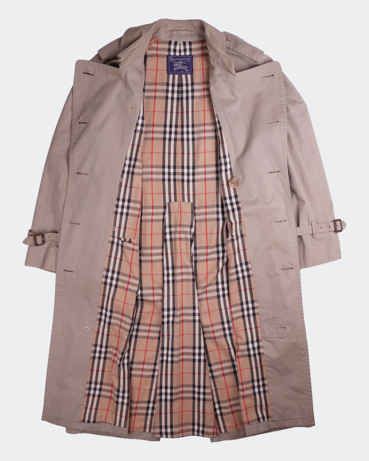 Burberry 1990's Beige Cotton Trenchcoat - M