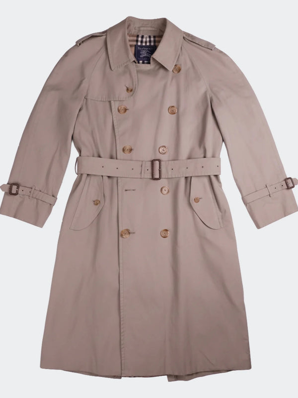 Burberry 1990's Beige Cotton Trenchcoat - M