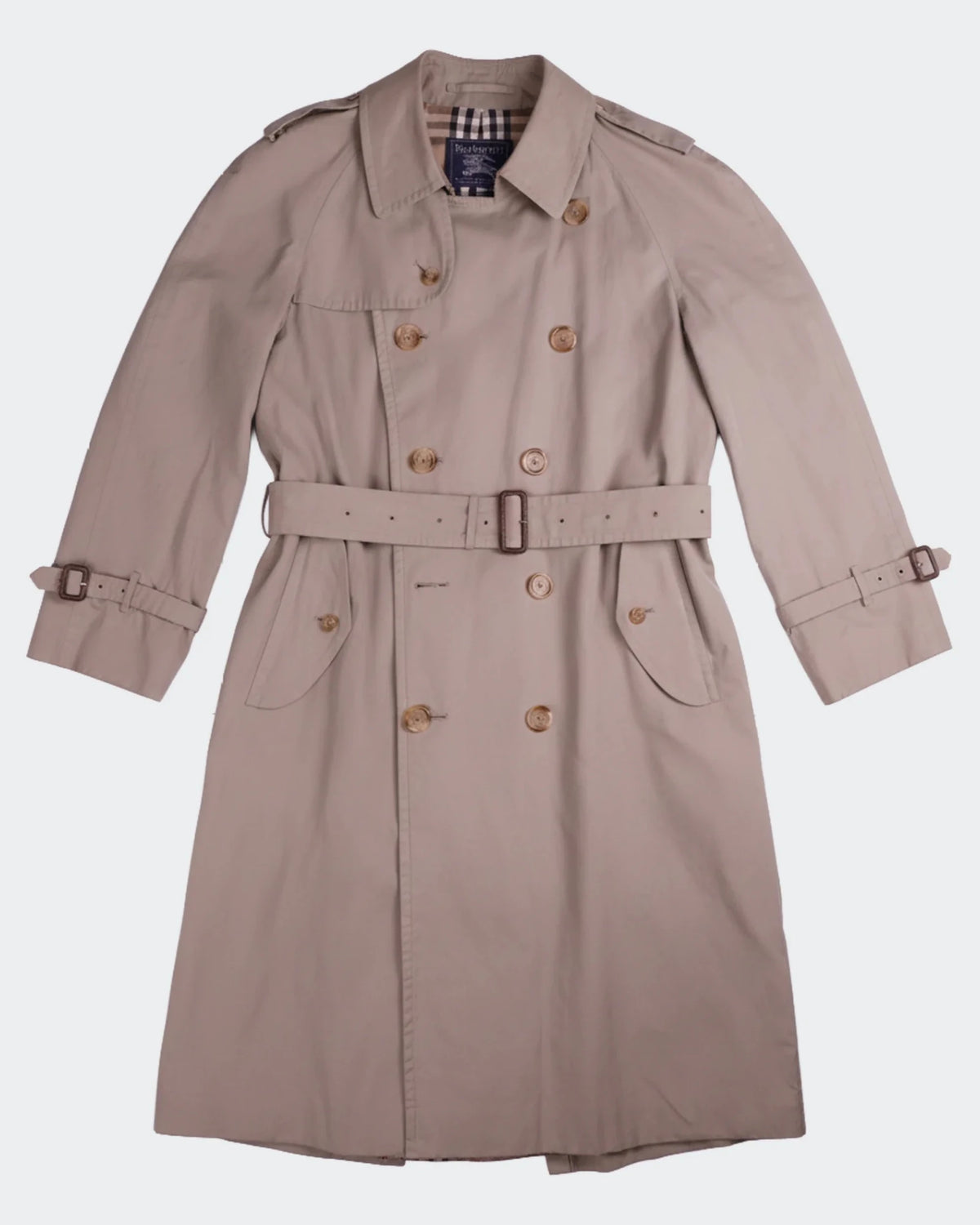 Burberry 1990's Beige Cotton Trenchcoat - M
