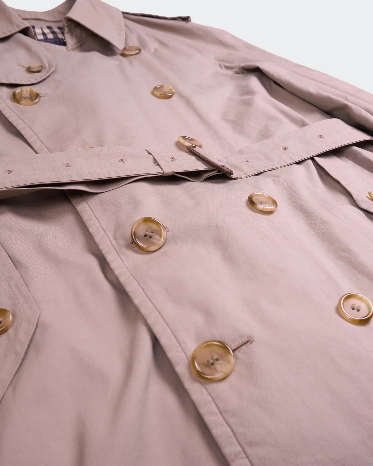 Burberry 1990's Beige Cotton Trenchcoat - M