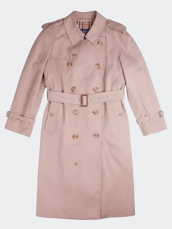Burberry 1990's Beige Cotton Trenchcoat - M
