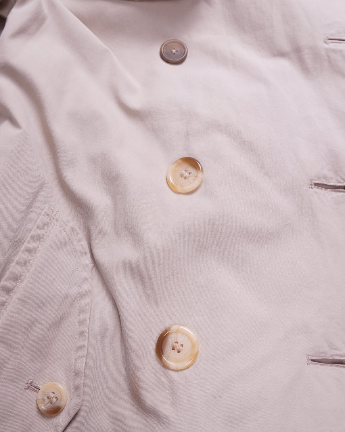 Burberry 1990's Beige Cotton Trenchcoat - S
