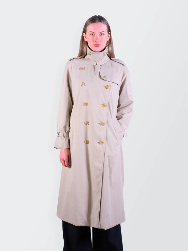 Burberry 1990's Beige Cotton Trenchcoat - S