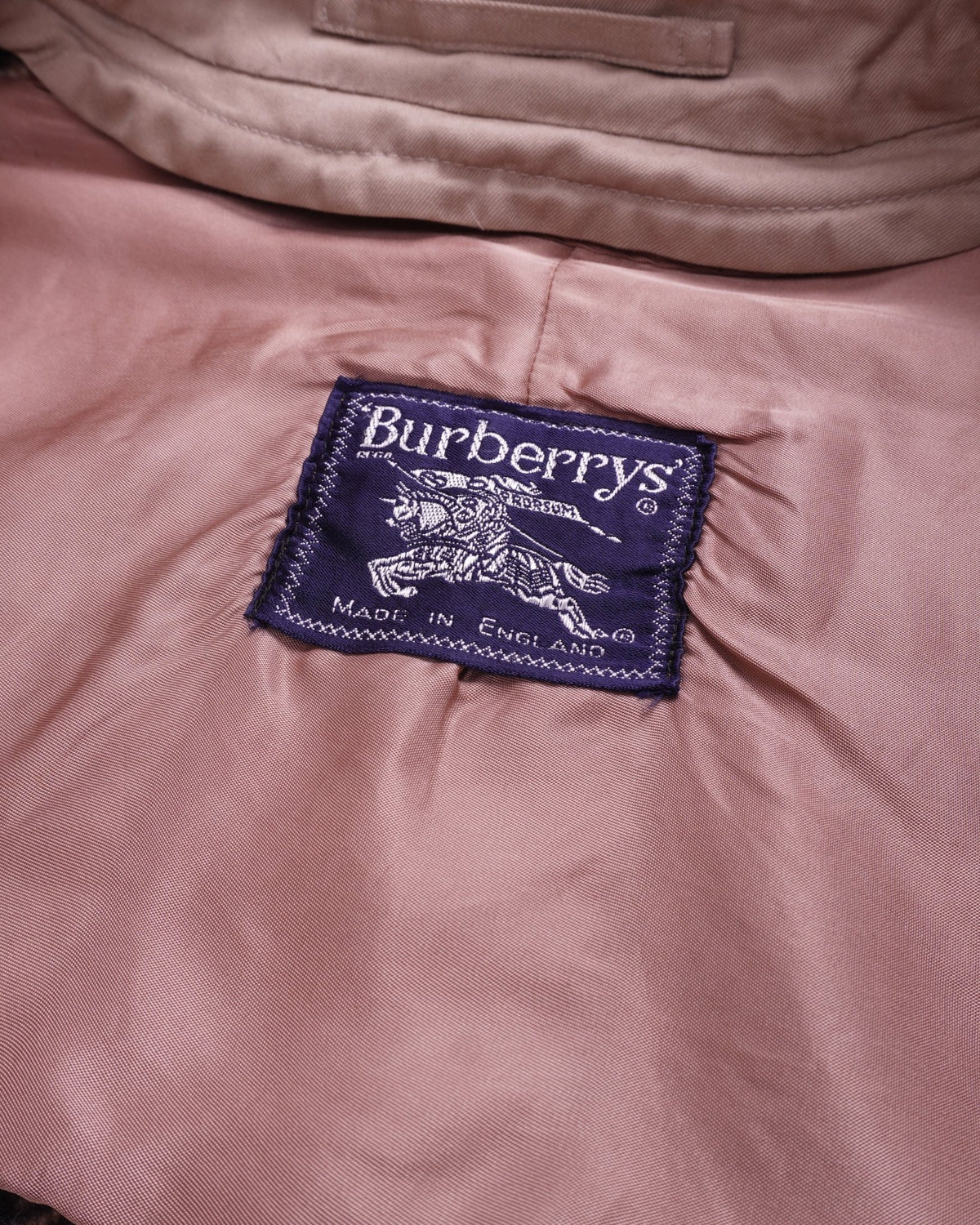 Burberry 1990's Beige Wool Raincoat - S