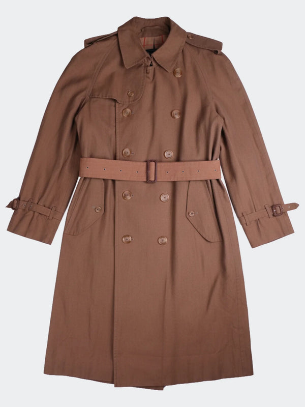 Burberry 1990's Brown Cotton Trenchcoat - M