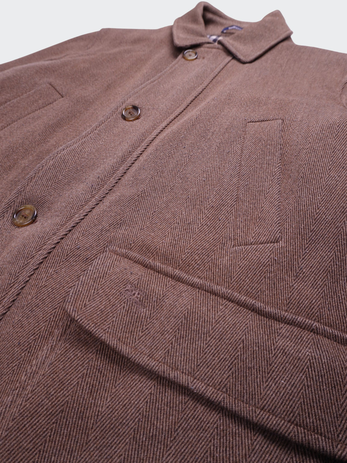 Burberry 1990's Brown Wool Car Coat - XL