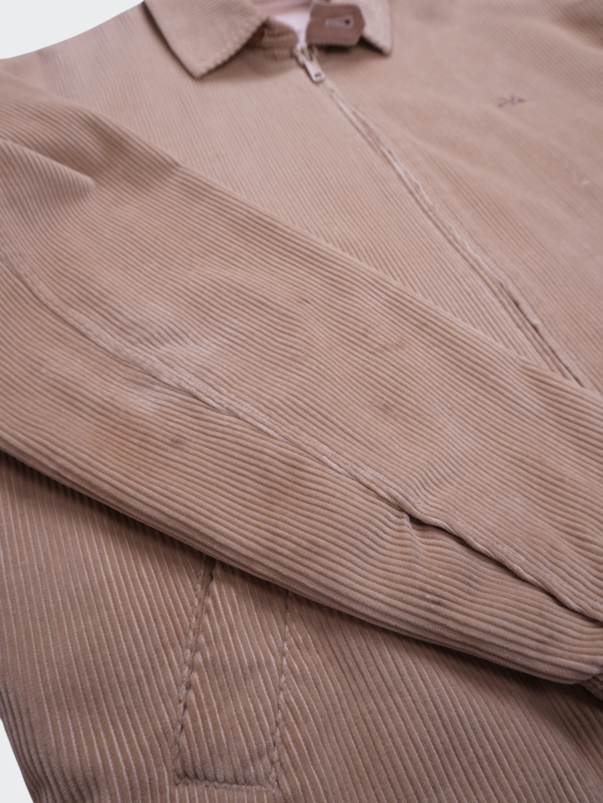 Burberry 2000's Beige Corduroy Harrington Jacket - XL