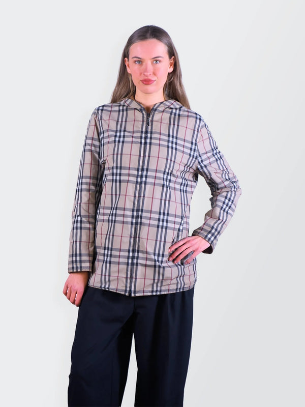 Burberry 2000's beige nova check reversible jacket - S