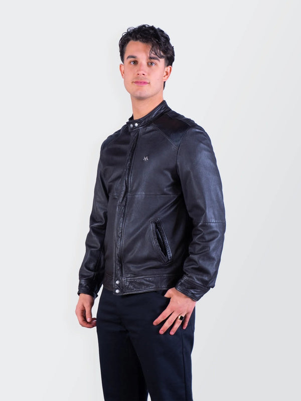 Burberry 2000's Black Leather Jacket - S