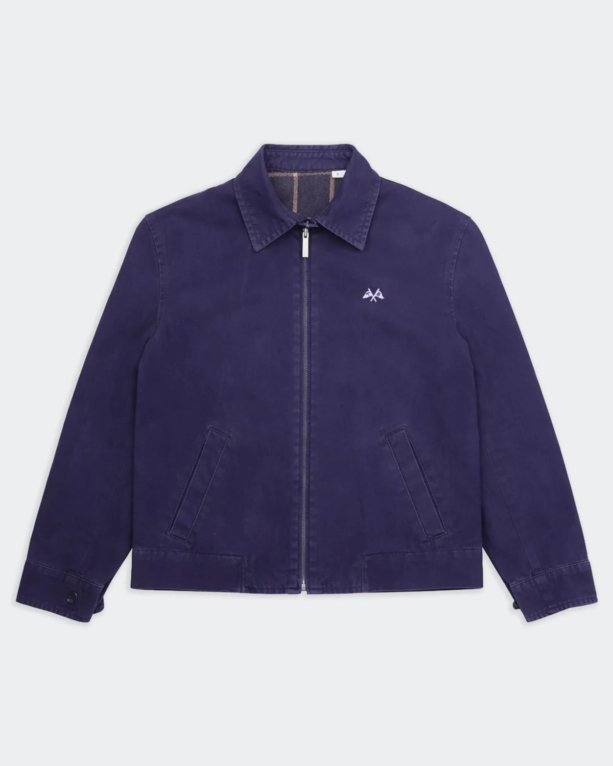 Burberry 2000's Navy Cotton Harrington Jacket - M