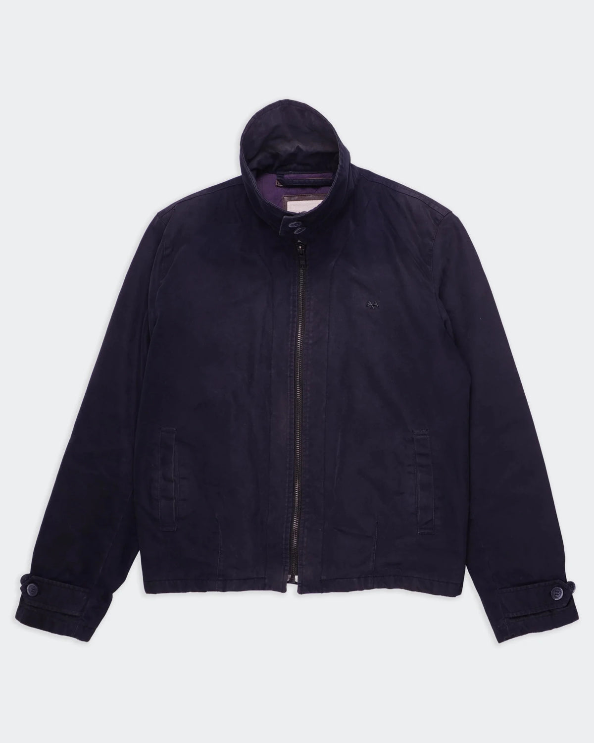 Burberry 2000's Navy Cotton Harrington Jacket - M