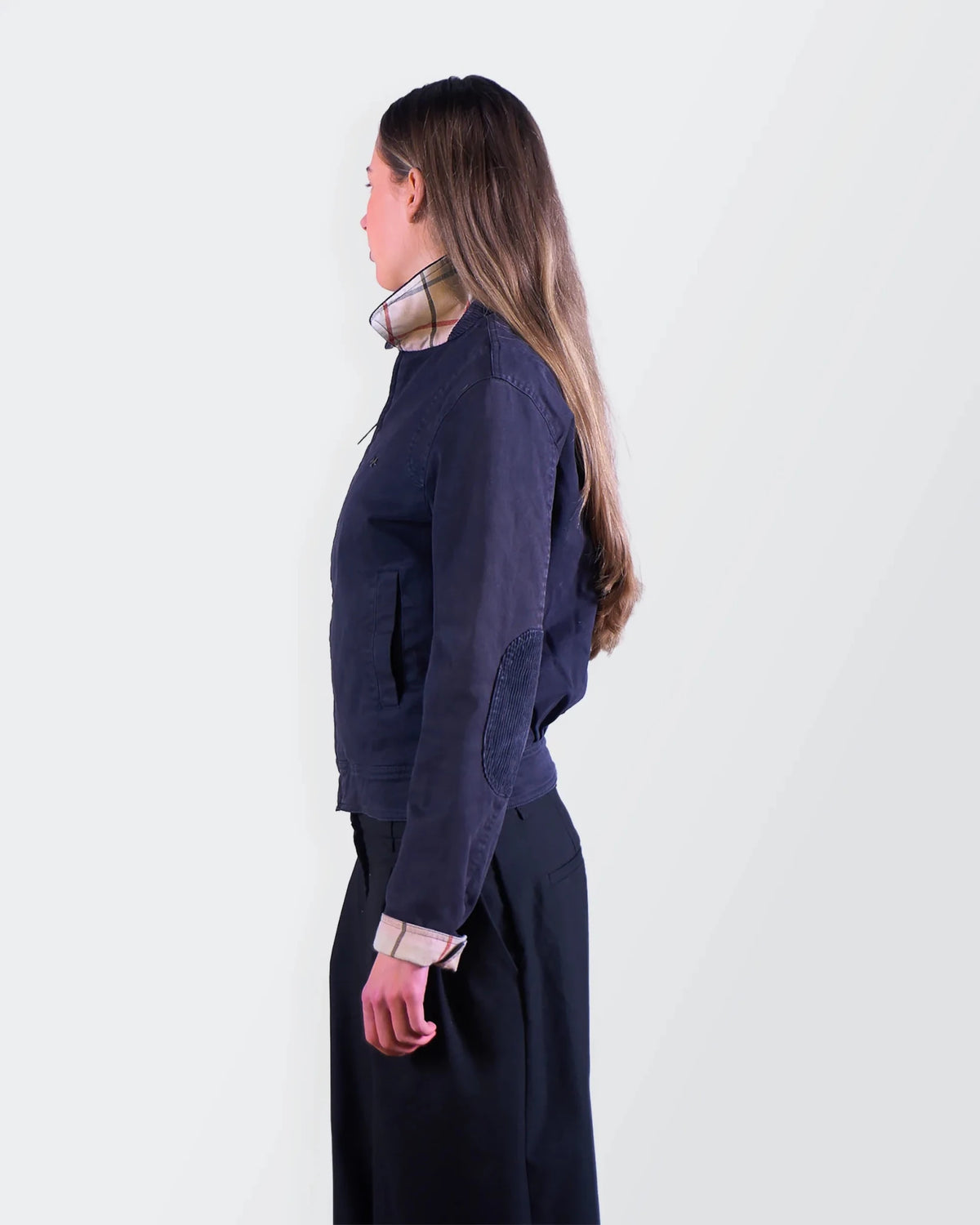 Burberry 2000's Navy Harrington Jacket - S