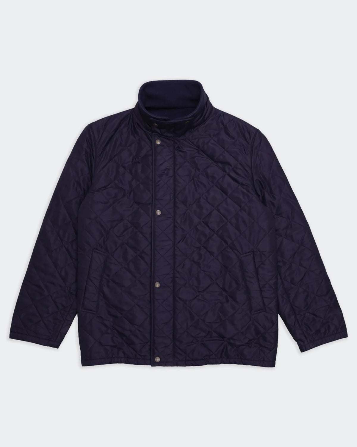 Burberry 2000's Navy Nylon Quilted Jacket - XL