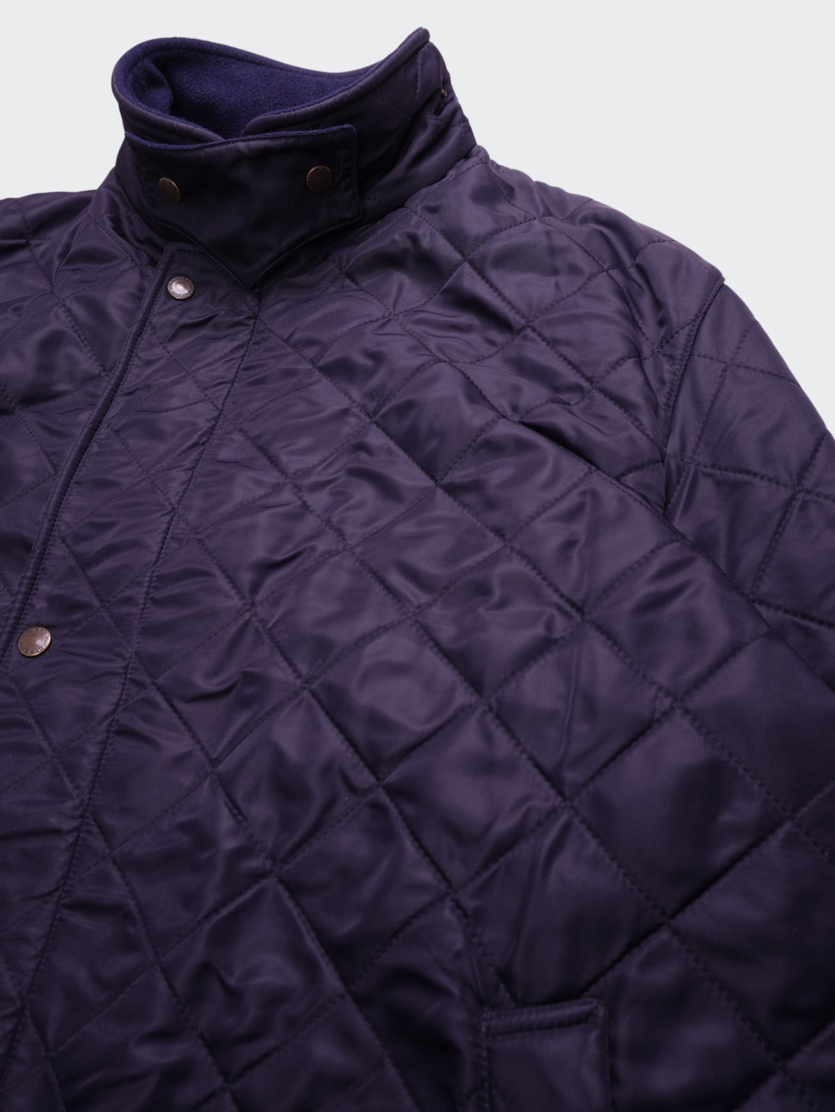 Burberry 2000's Navy Nylon Quilted Jacket - XL