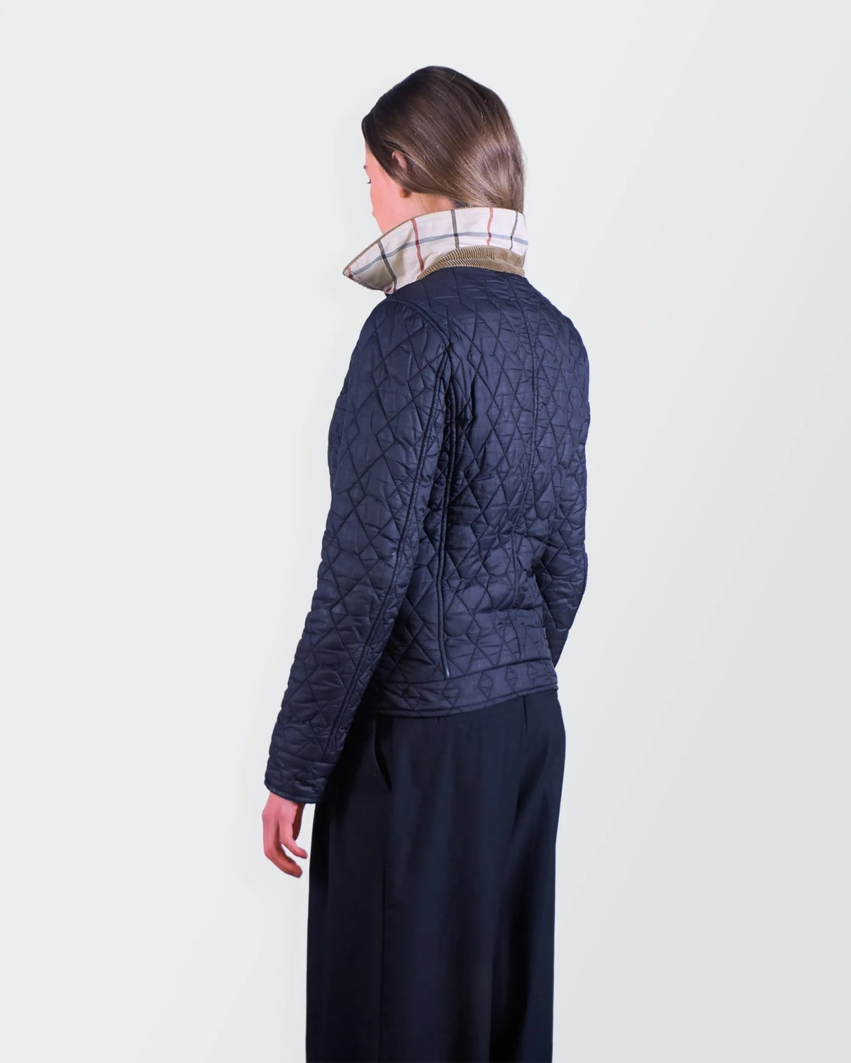 Burberry 2000's Navy Quilted Jacket - S