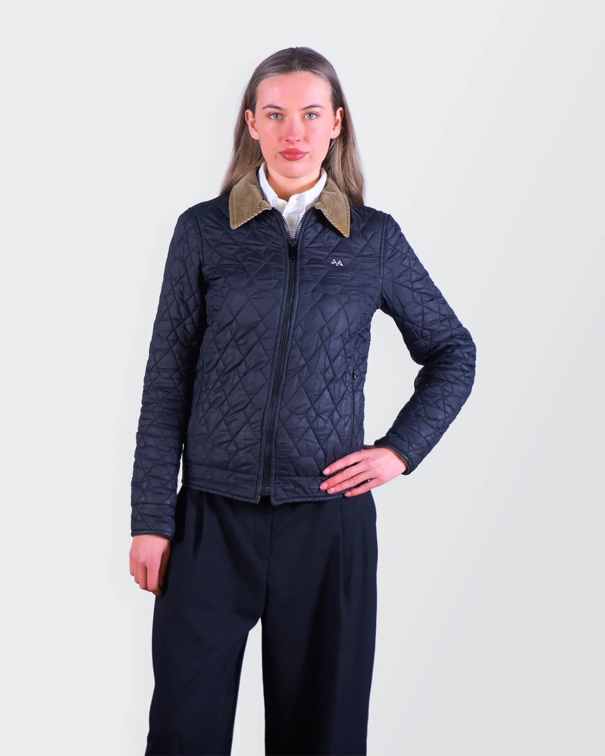 Burberry 2000's Navy Quilted Jacket - S